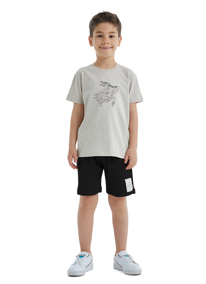 Erkek Çocuk T-Shirt 40482 - Bej - 1