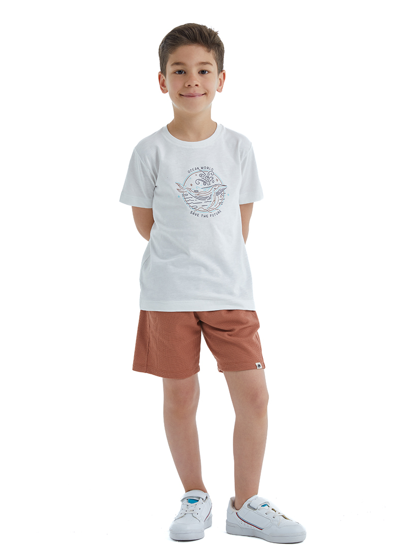 Erkek Çocuk T-Shirt 40482 - Beyaz - 1