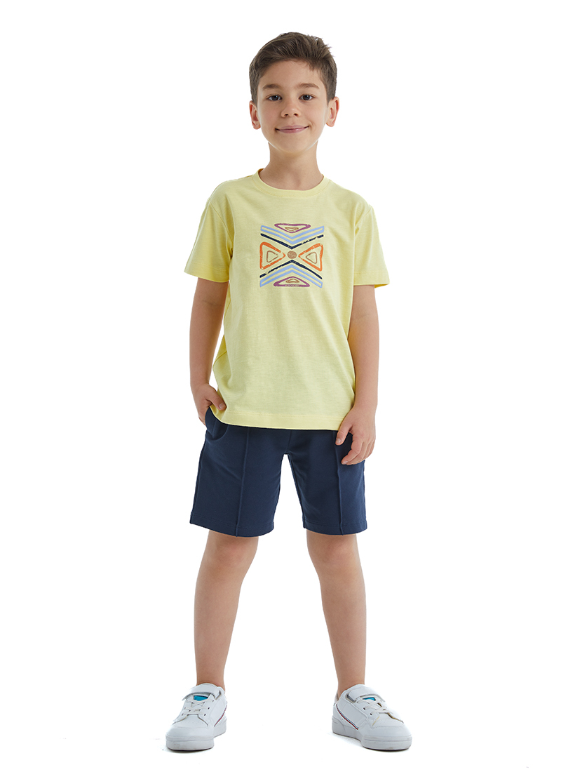 Erkek Çocuk T-Shirt 40482 - Sarı - Blackspade