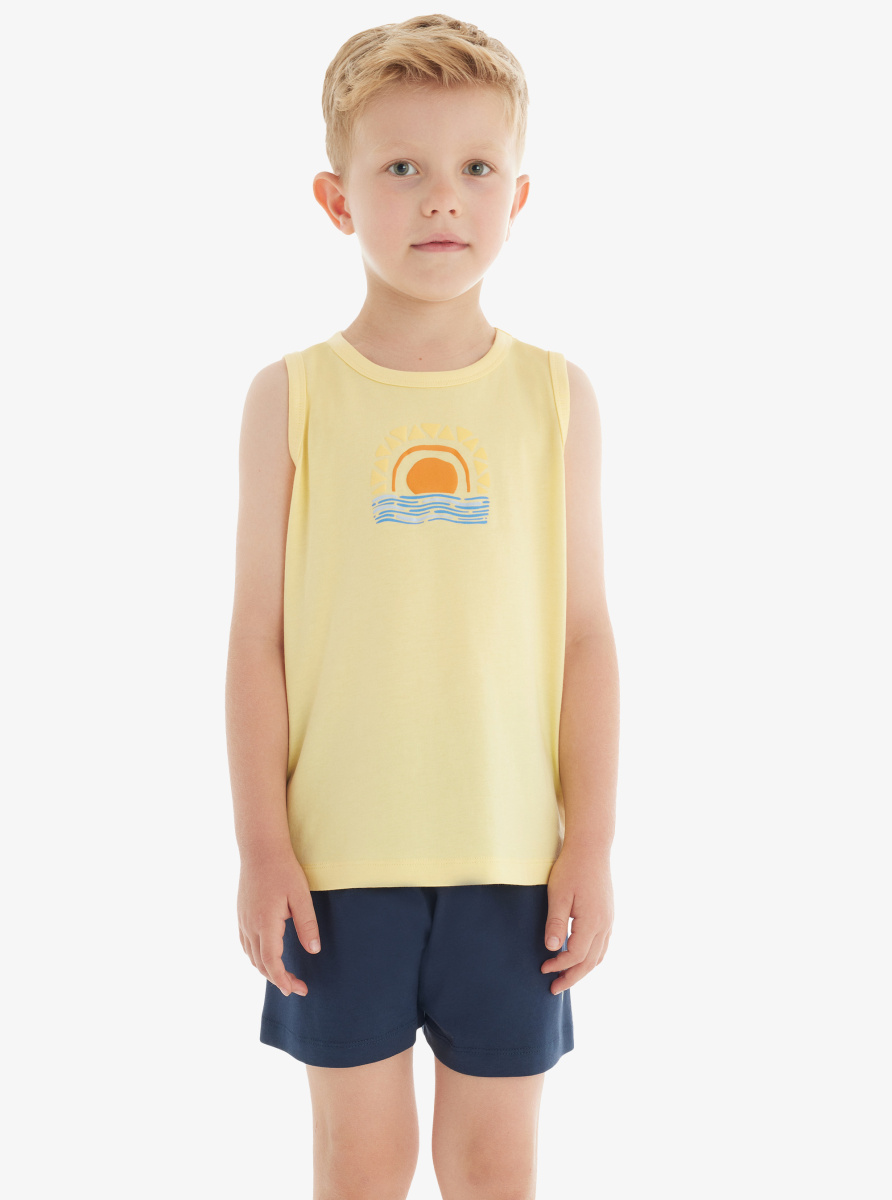 Erkek Çocuk T-Shirt 40751 - Açık Sarı - 1