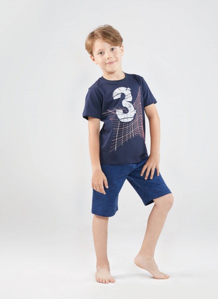 Erkek Çocuk T-Shirt - 7910 - Lacivert - 1