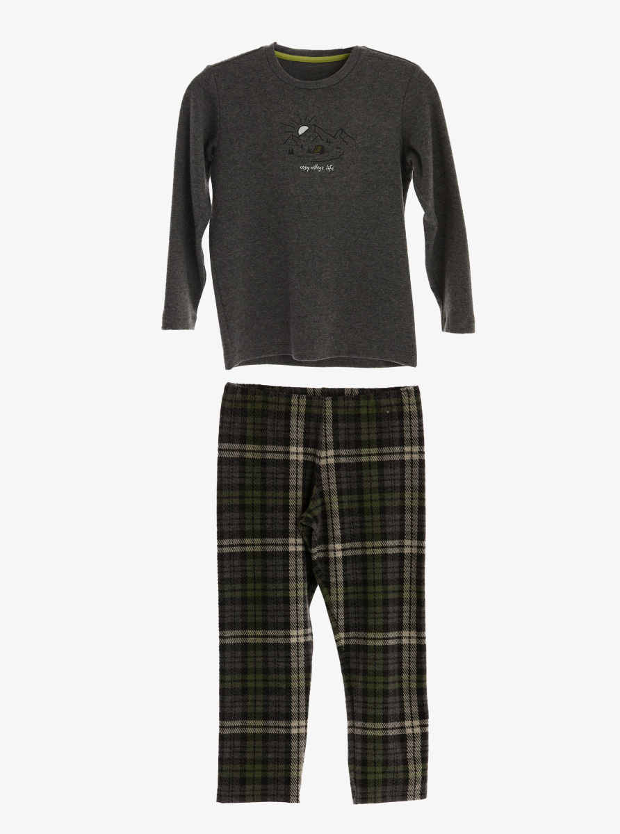 Erkek Çocuk Termal Pijama Takımı 40847 - Antrasit - 1