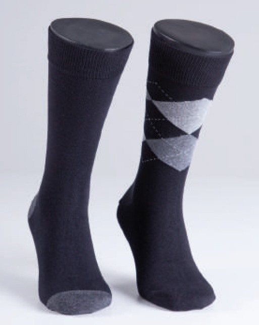 Erkek Çorap 2'li Paket 9909 - Siyah Siyah - 1