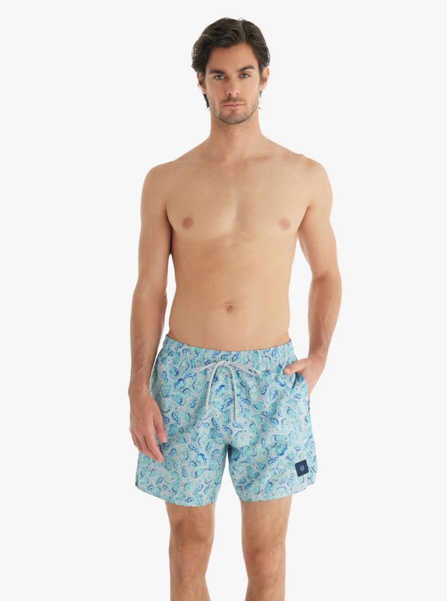 Erkek Deniz Şortu 10755 - Desenli - Blackspade