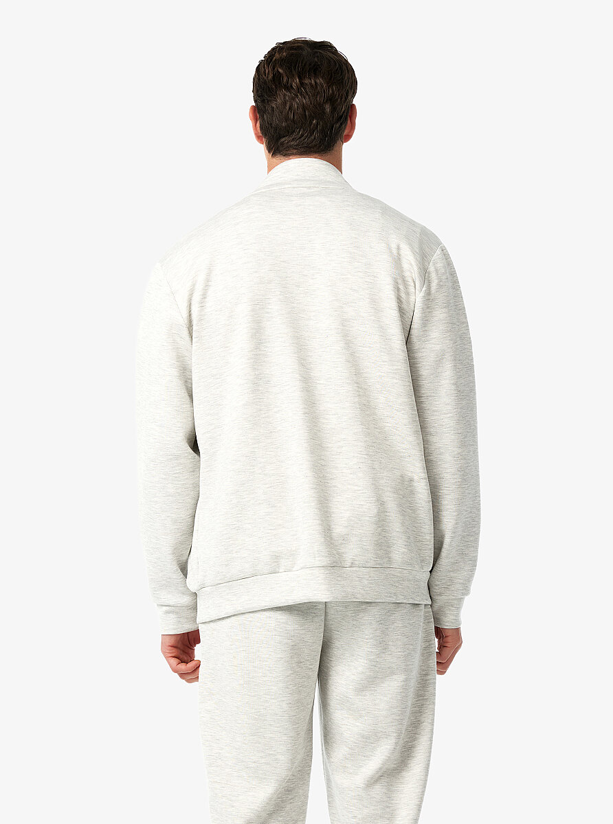 Erkek Eşofman Üstü 41009 - Gri Melanj - 2