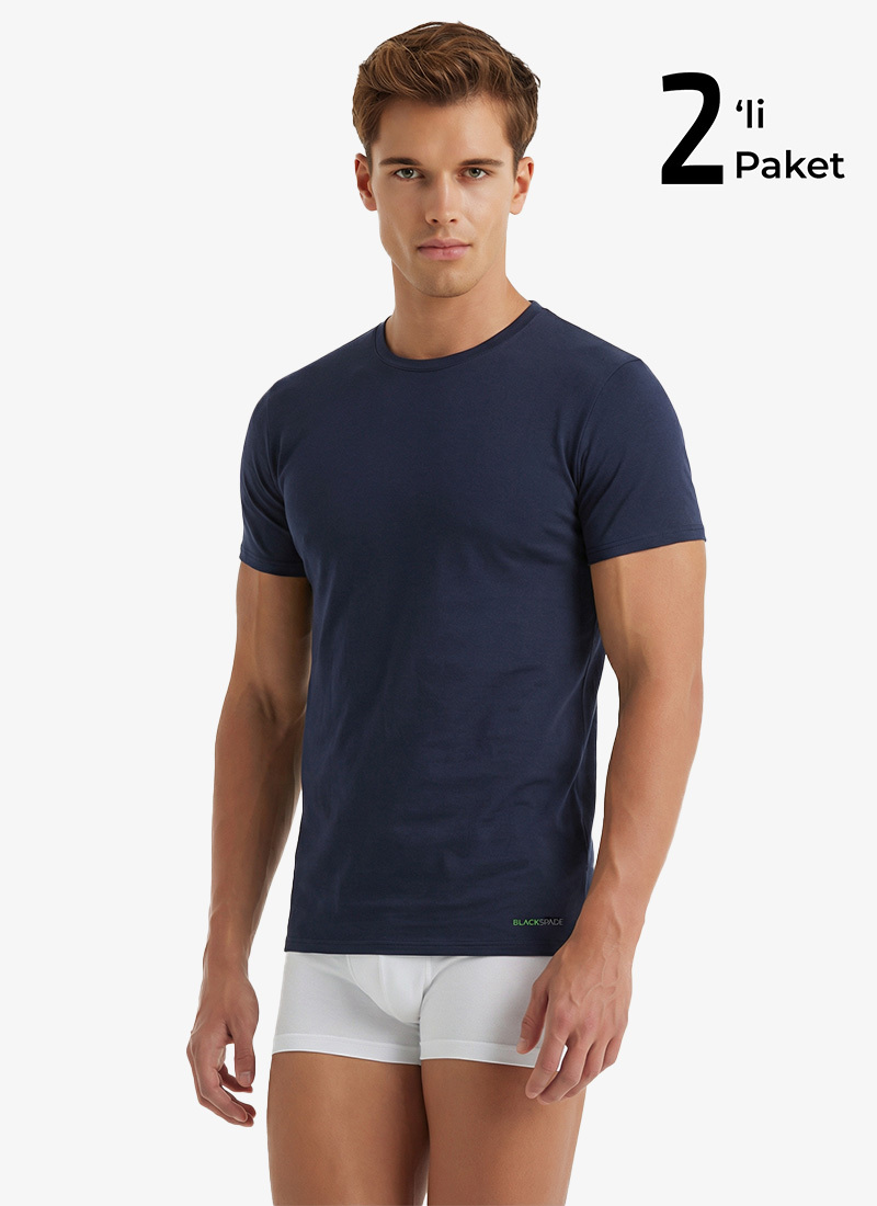 Erkek Fanila 2'li Paket Tender Cotton 9675 - Lacivert - 1