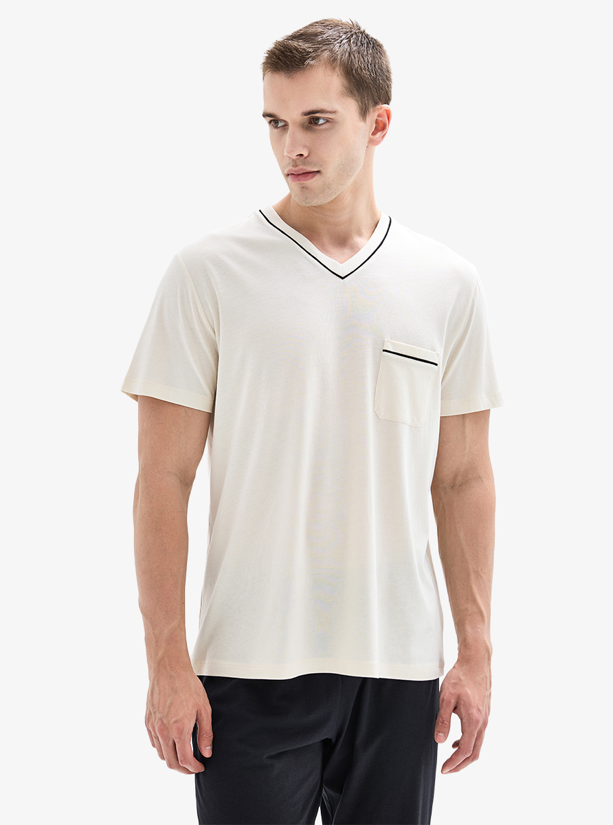 Erkek Kapri Pijama Takımı 40873 - Krem - 3