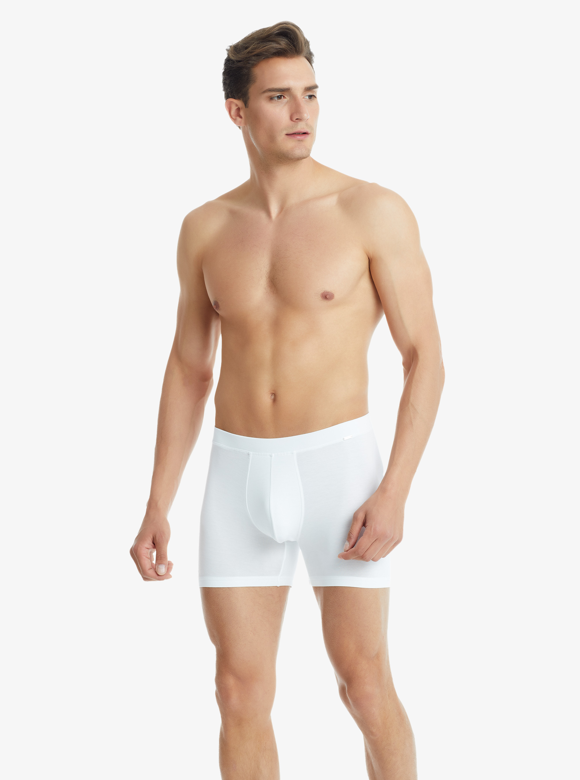 Erkek Modal Elastan Boxer Silver 9313 - Beyaz - 1