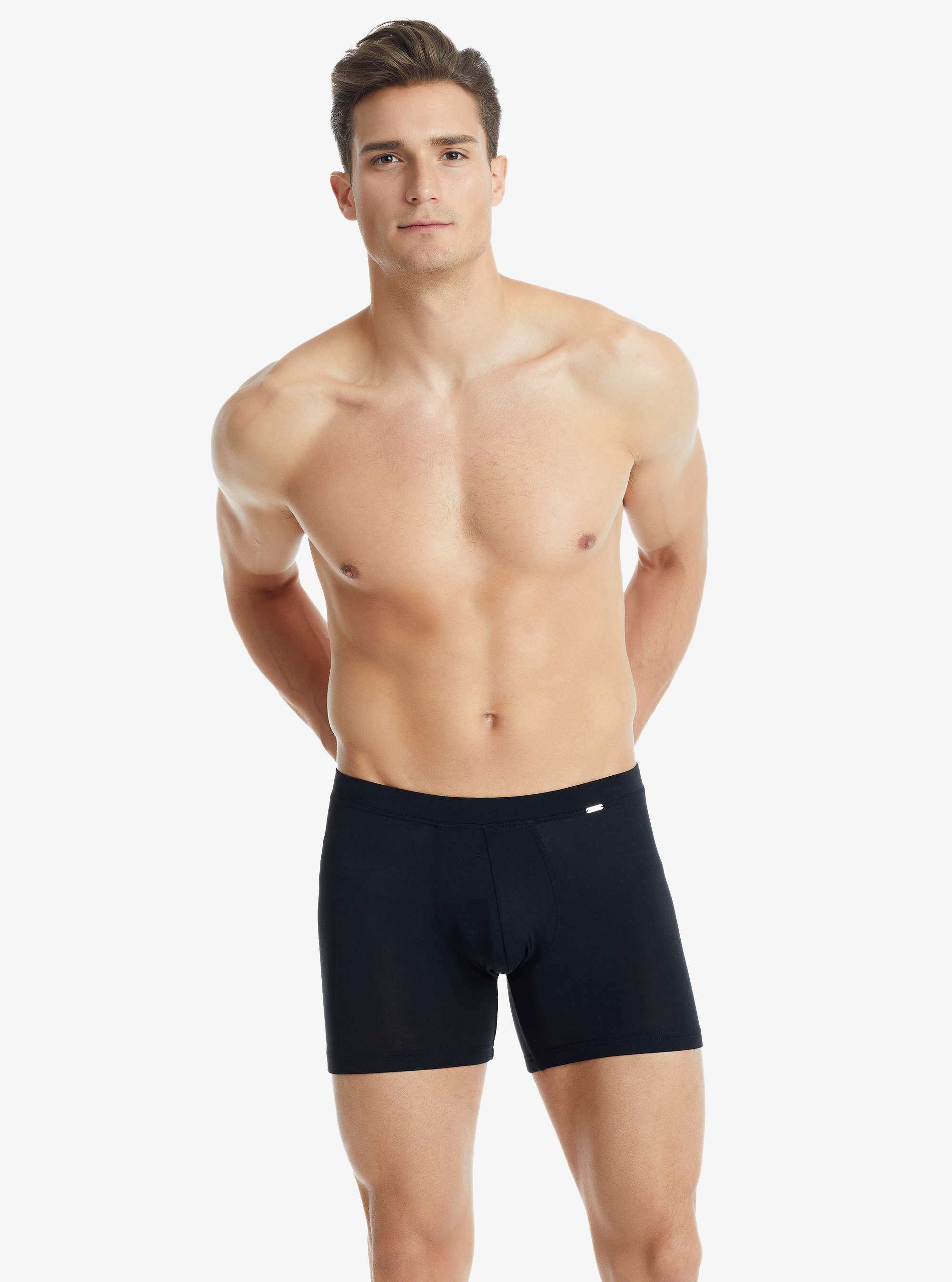 Erkek Modal Elastan Boxer Silver 9313 - Siyah - 6