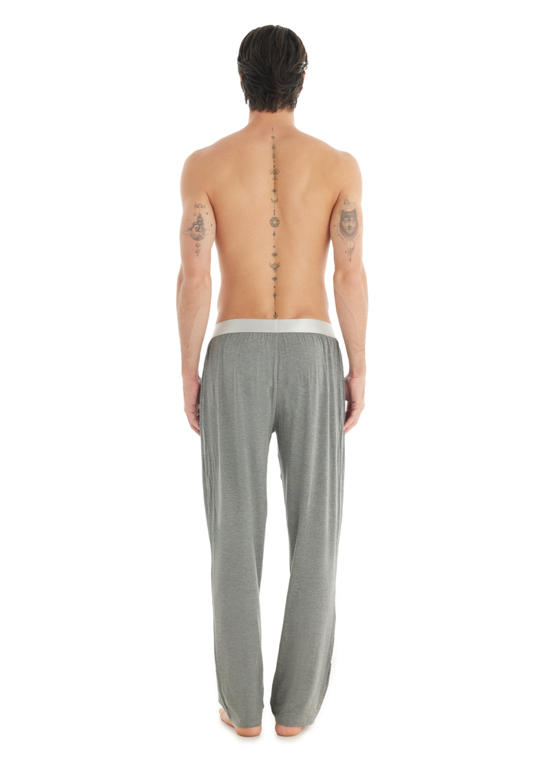 Erkek Modal Pijama Altı Silver 9304 - Gri Melanj - 3
