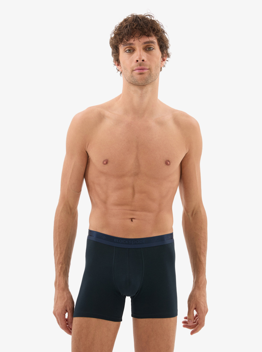 Erkek Pamuk Elastan Boxer 40861 - Lacivert - 1