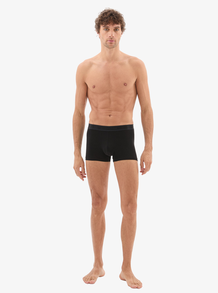 Erkek Pamuk Elastan Boxer 40863 - Siyah - 2