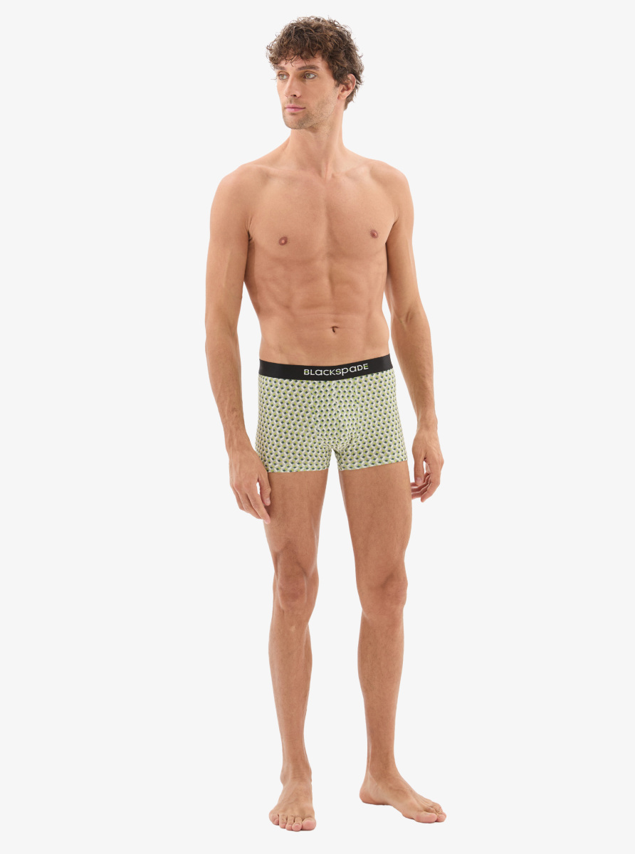 Erkek Pamuk Elastan Boxer 40864 - Desenli - 3