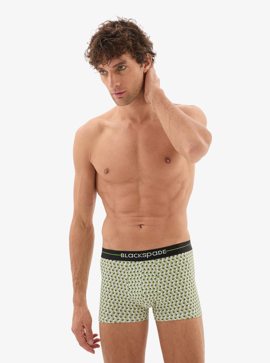Erkek Pamuk Elastan Boxer 40864 - Desenli - 1