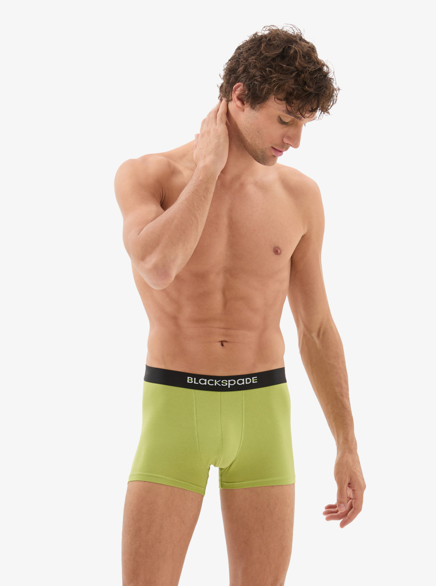 Erkek Pamuk Elastan Boxer 40865 - Yeşil - 1