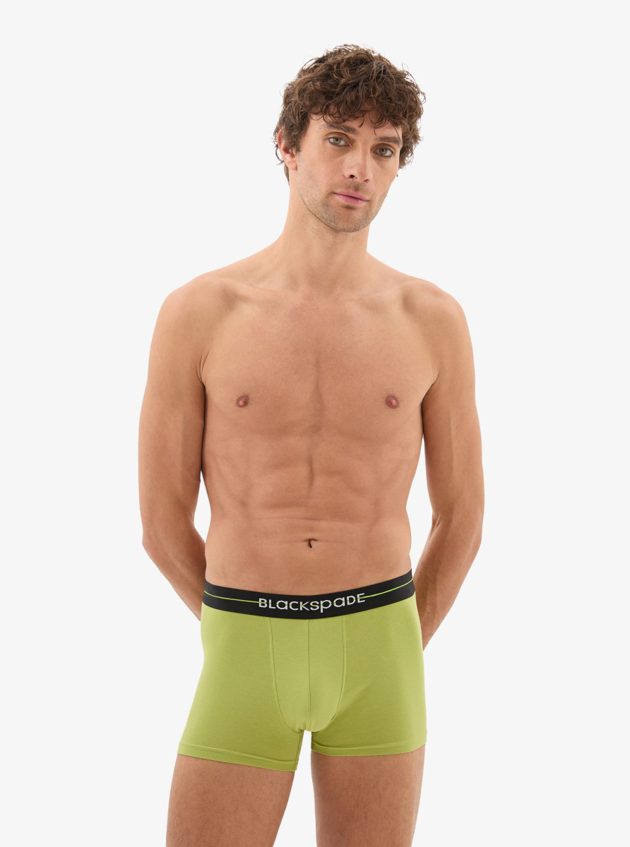 Erkek Pamuk Elastan Boxer 40865 - Yeşil - 1