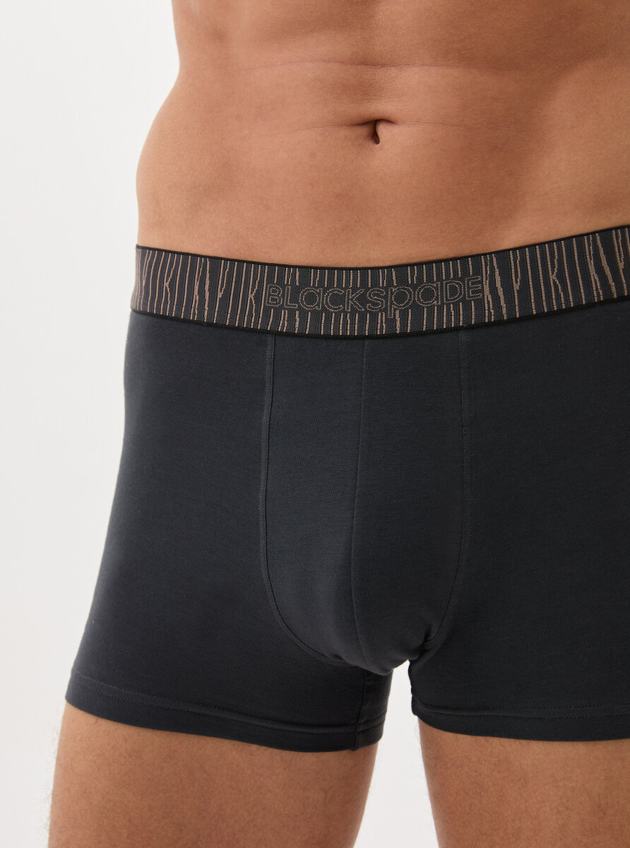 Erkek Pamuk Elastan Boxer 40866 - Antrasit - 4