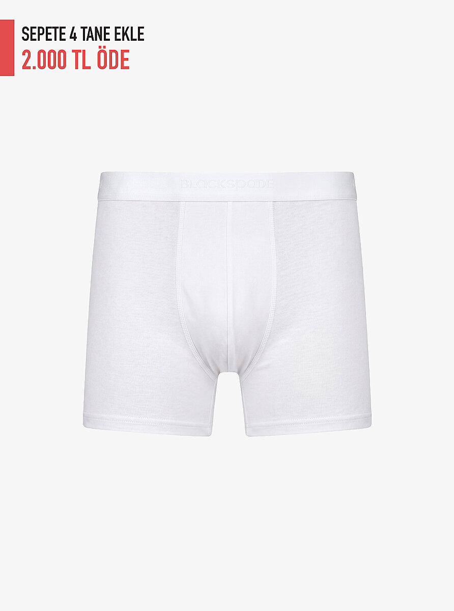Erkek Pamuk Elastan Boxer 9517 - Beyaz - 1