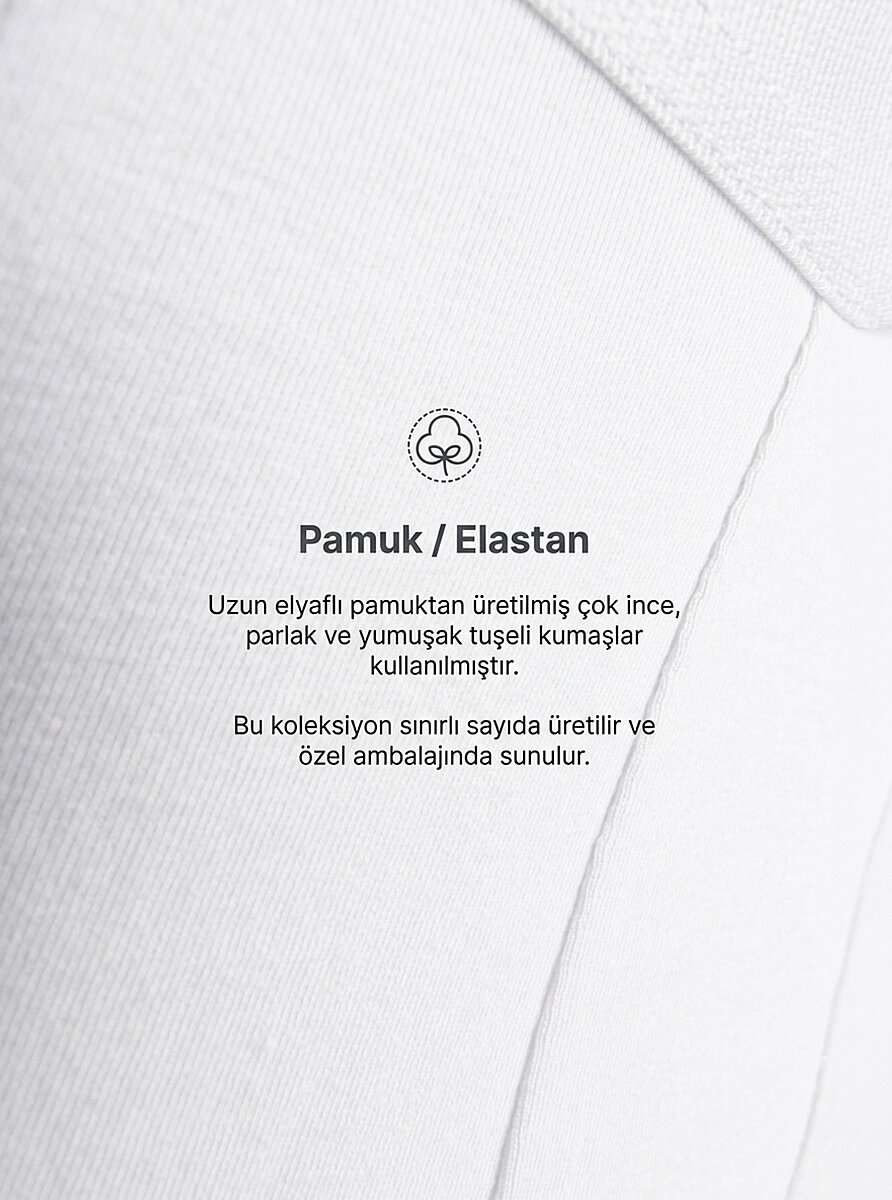 Erkek Pamuk Elastan Boxer 9517 - Beyaz - 4