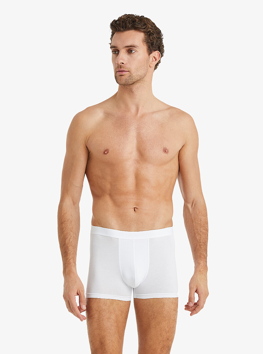 Erkek Pamuk Elastan Boxer 9517 - Beyaz - 5