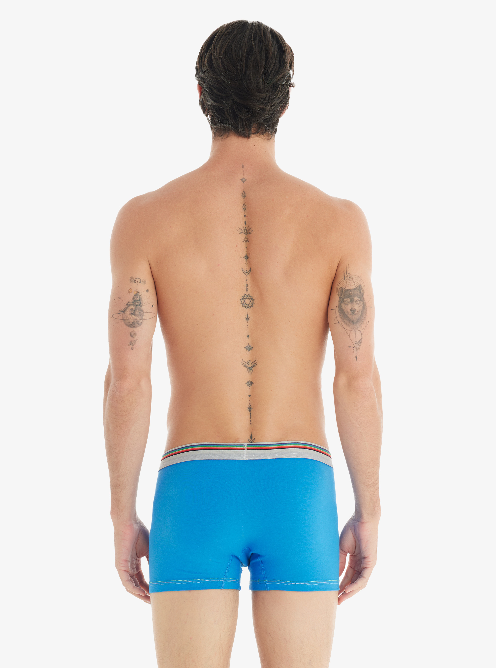 Erkek Pamuk Elastan Boxer Colours 9550 - Mavi - Blackspade (1)