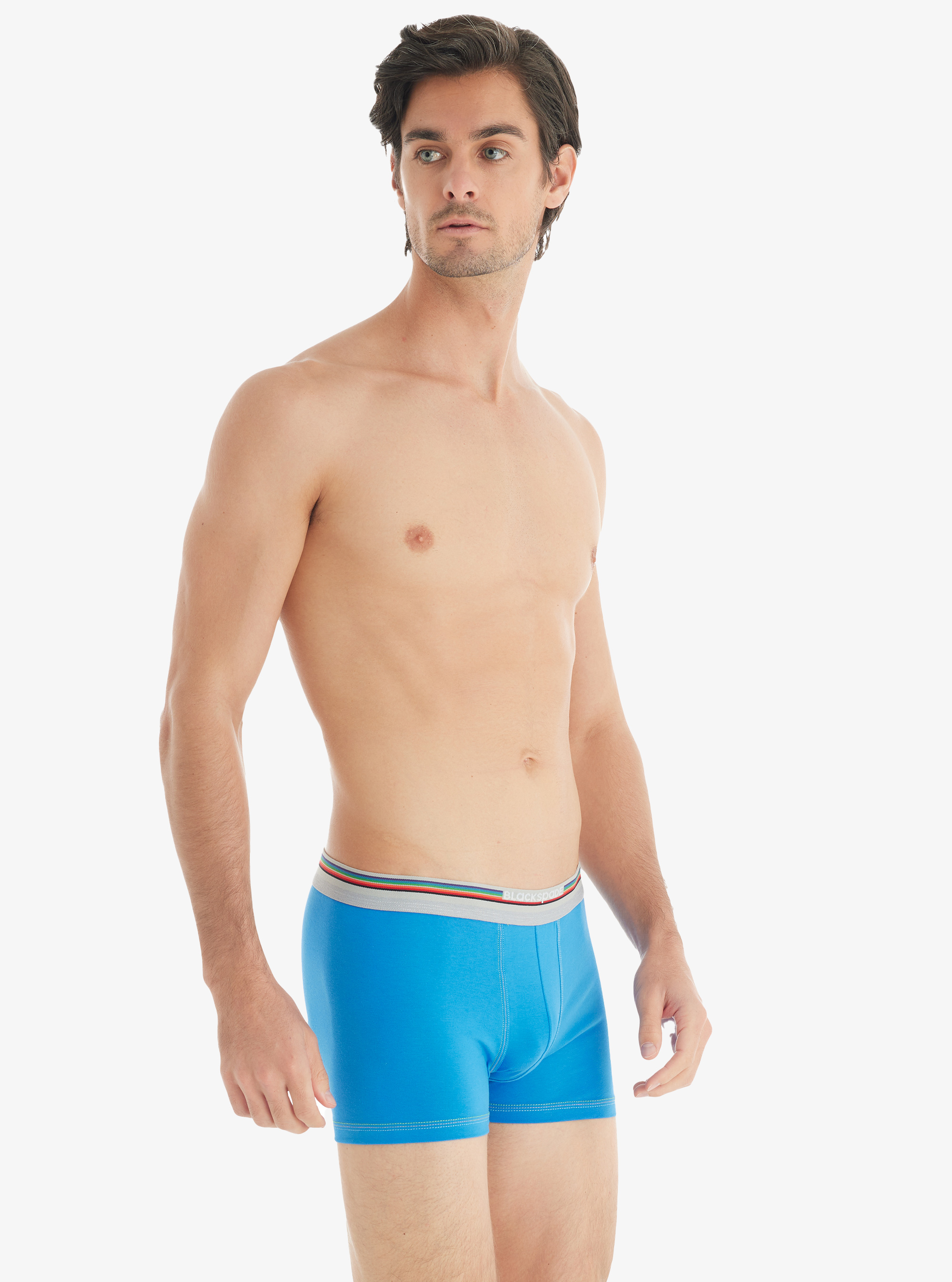 Erkek Pamuk Elastan Boxer Colours 9550 - Mavi - Blackspade