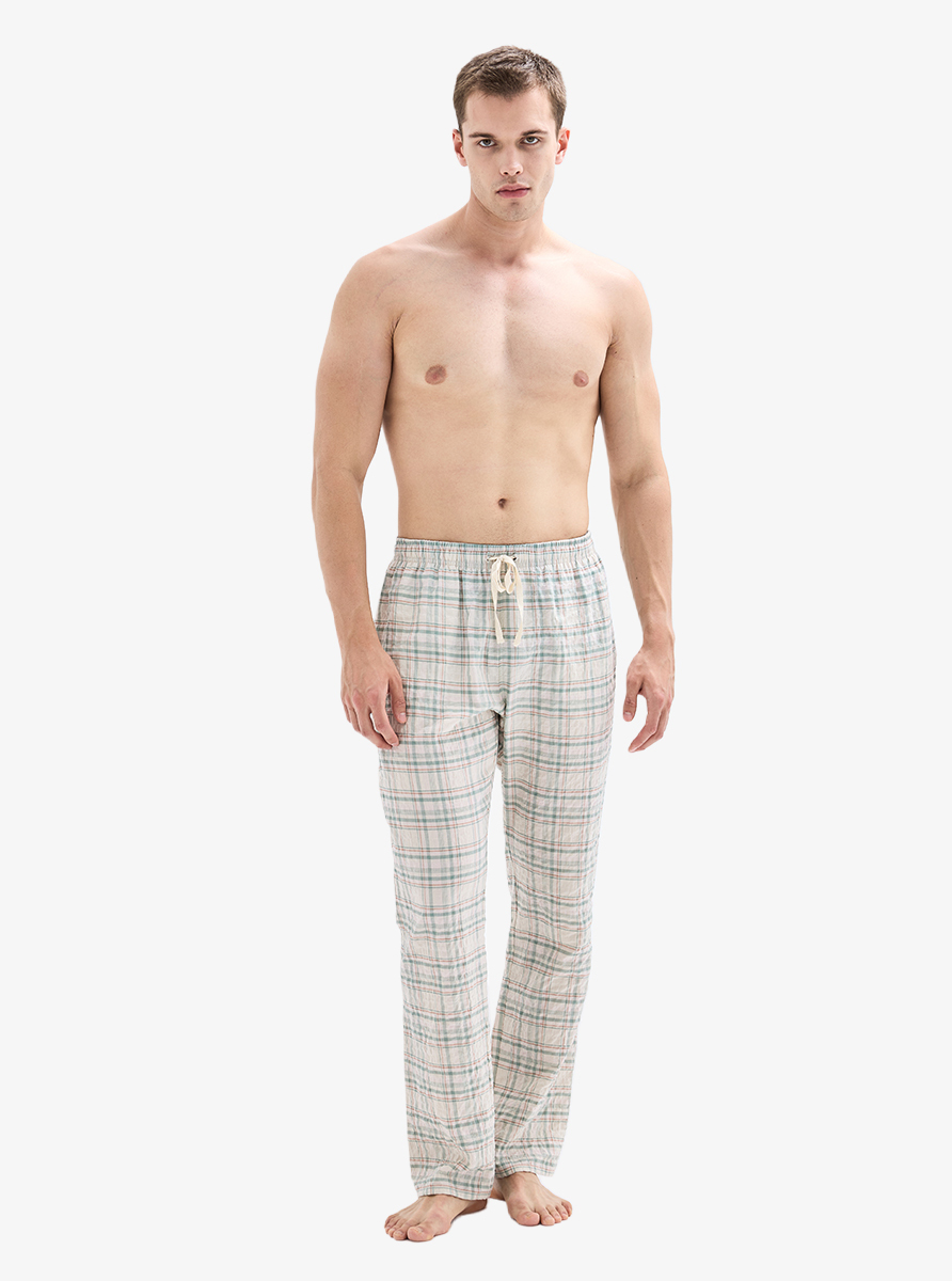 Erkek Pijama Altı 40889 - Ekose Desenli