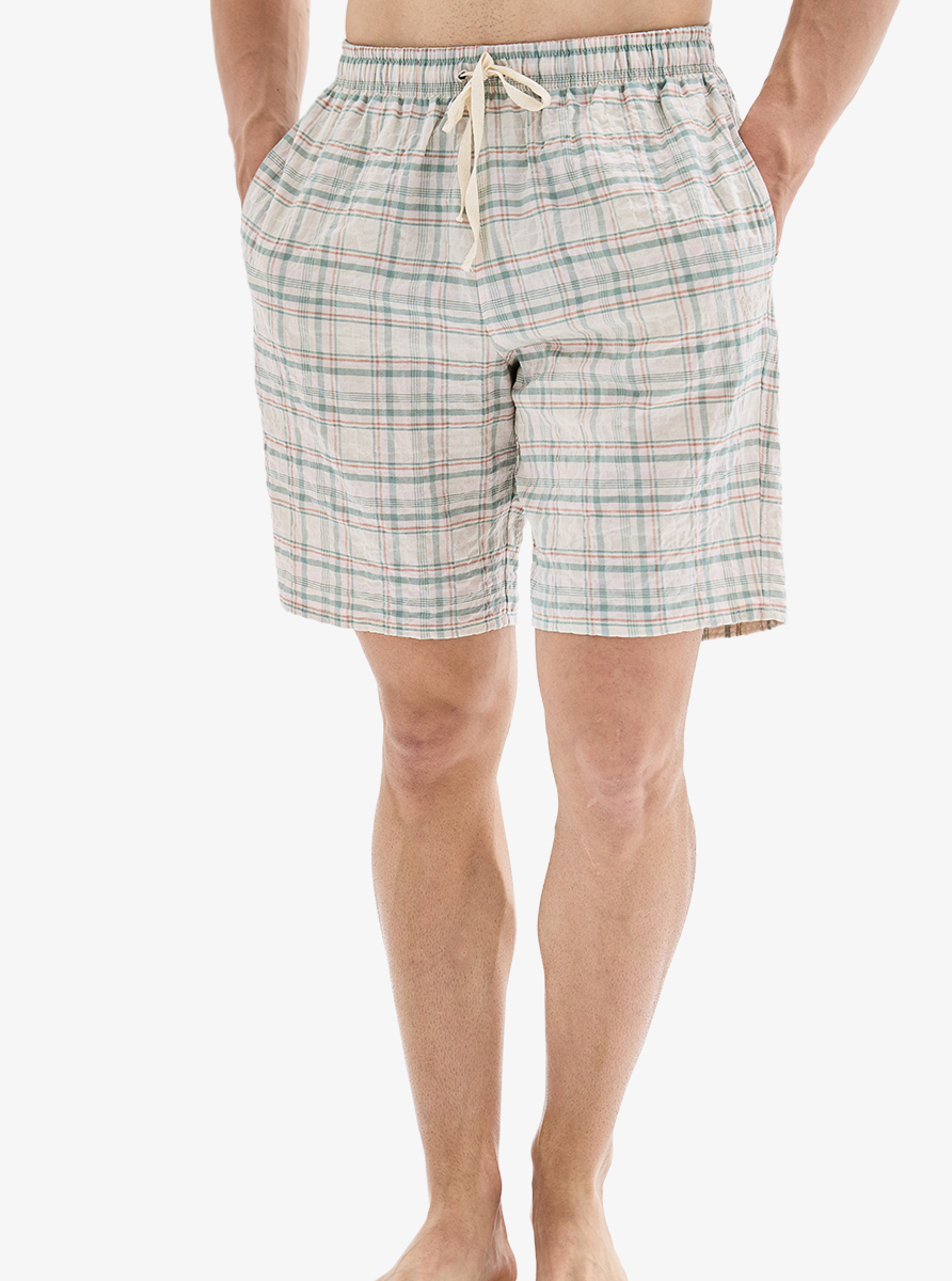 Erkek Pijama Altı Şort 40891 - Ekose Desenli - 3