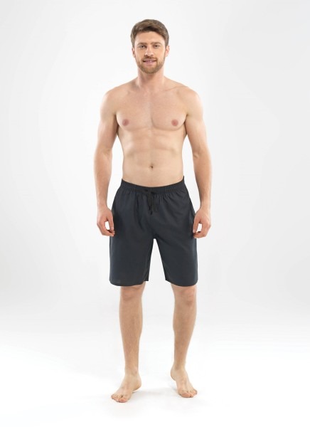 Erkek Pijama Şort - 7870 - Siyah - 1