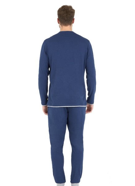 Erkek Pijama Takımı 30718 - Mavi - 3