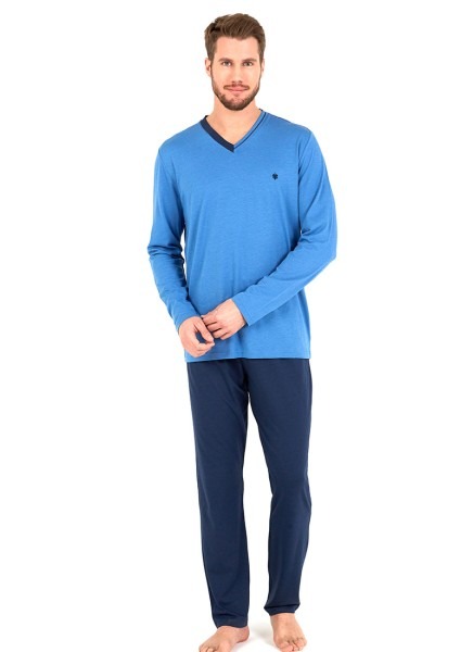 Erkek Pijama Takımı 30730 - Mavi - 2