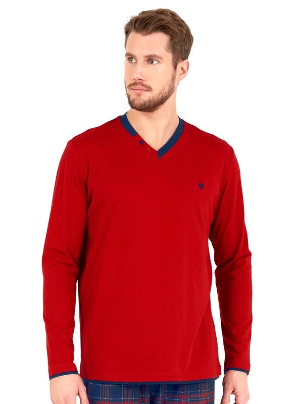 Erkek Pijama Takımı 30767 - Kırmızı - 1