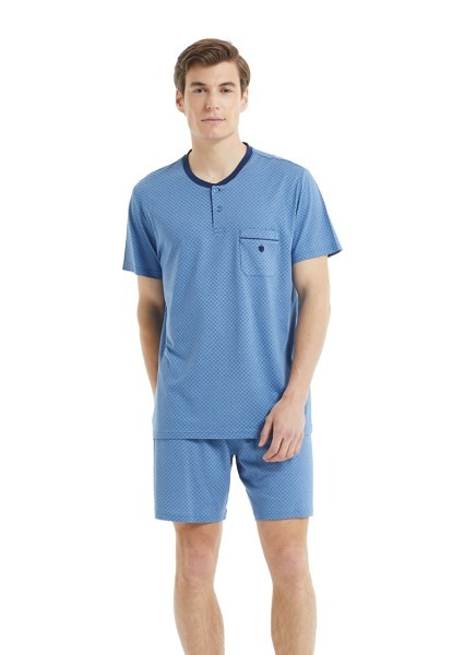 Erkek Pijama Takımı 30811 - Mavi - 1