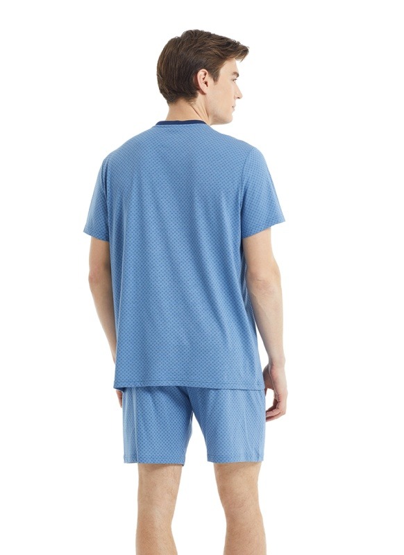 Erkek Pijama Takımı 30811 - Mavi - 2