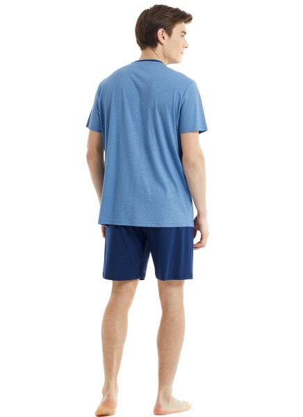 Erkek Pijama Takımı 30812 - Mavi - 5
