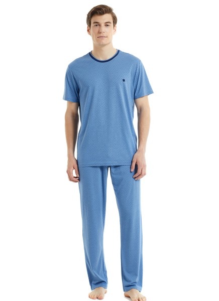Erkek Pijama Takımı 30812 - Mavi - 1