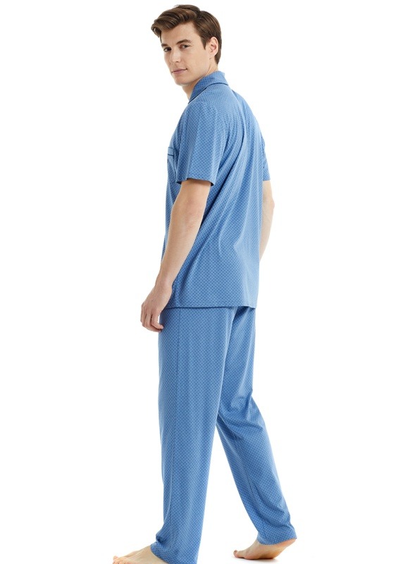 Erkek Pijama Takımı 30813 - Mavi - 2