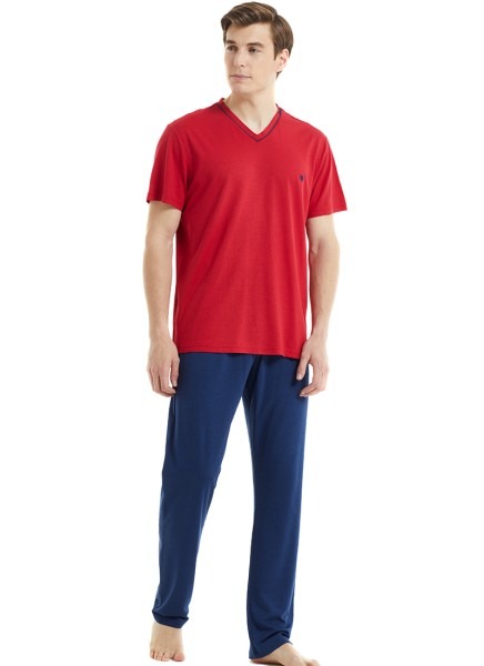 Erkek Pijama Takımı 30815 - Kırmızı - 3
