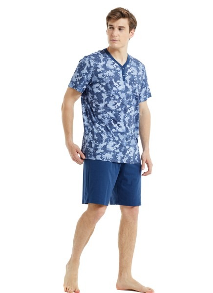 Erkek Pijama Takımı 30826 - Mavi - Blackspade