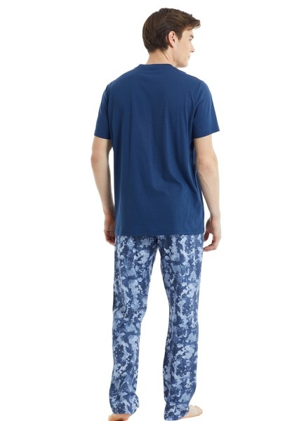 Erkek Pijama Takımı 30827 - Mavi - 3