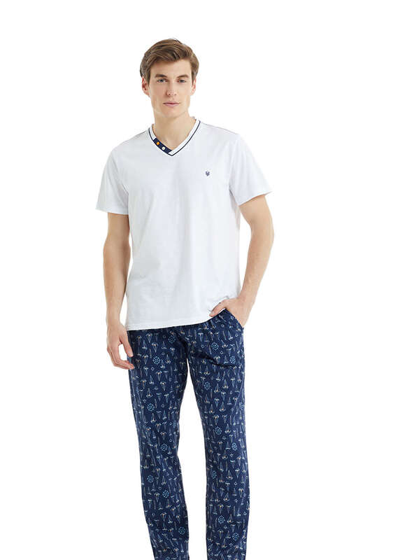 Erkek Pijama Takımı 30831 - Beyaz - 1