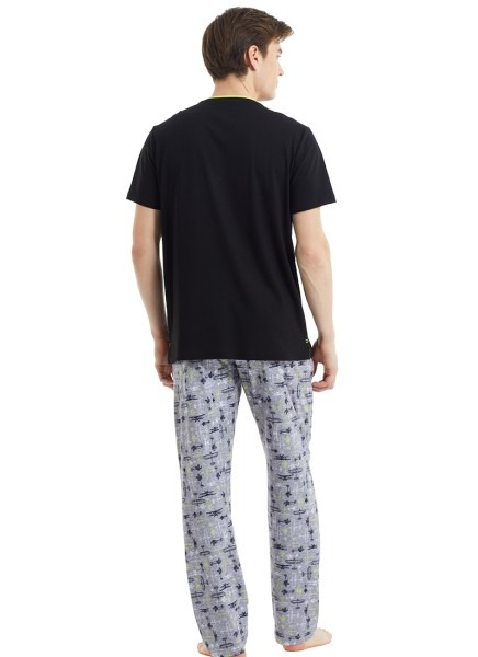 Erkek Pijama Takımı 30881 - Siyah - 3