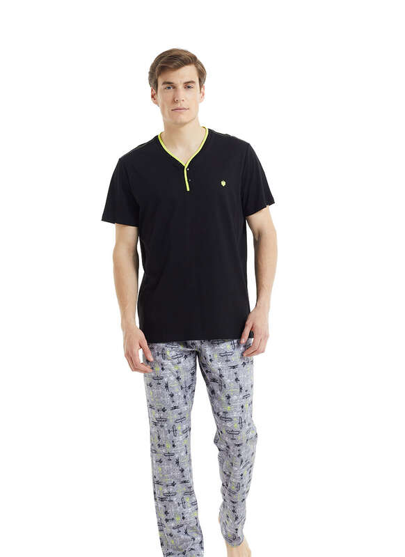 Erkek Pijama Takımı 30881 - Siyah - 1