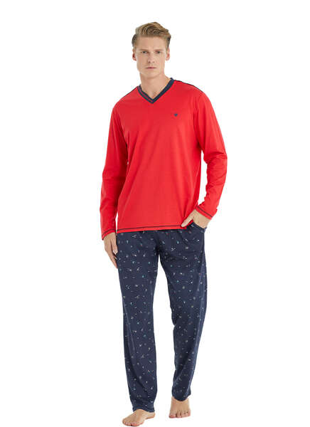 Erkek Pijama Takımı 30951 - Kırmızı - 2