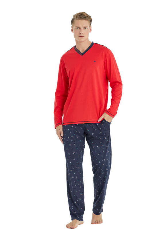 Erkek Pijama Takımı 30951 - Kırmızı - 2