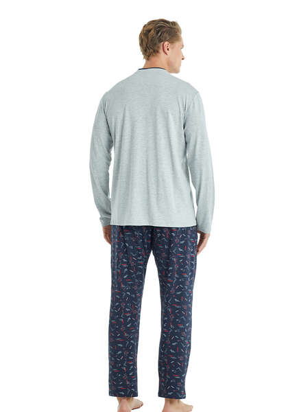 Erkek Pijama Takımı 30960 - Gri - 2