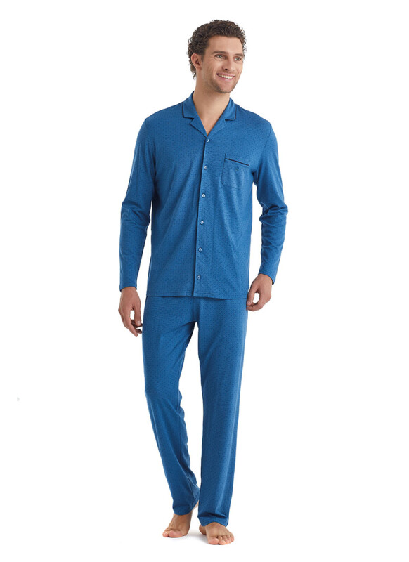 Erkek Pijama Takımı 40084 - Denim - 1