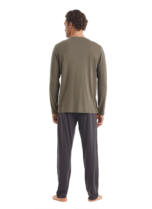 Erkek Pijama Takımı 40090 - Haki - 2
