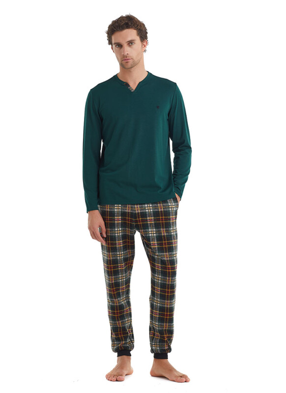 Erkek Pijama Takımı 40095 - Yeşil - 1