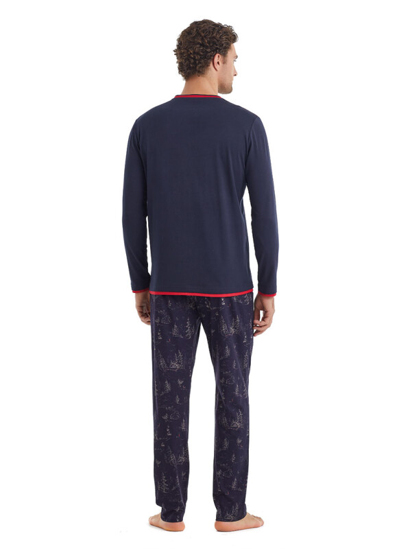 Erkek Pijama Takımı 40106 - Lacivert - Blackspade (1)